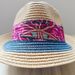 2024 New Ethnic Style Yunnan Zha Dyed Cloth Gift Sunshade Spring/Summer Travel Fashion Versatile Straw Hat_viptrois.com