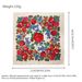 Russian Style Square Scarf - Ethnic Printed Silk Shawl (Gold Trim, Sun Protection, Travel & Head Wrap)_viptrois.com