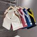 Summer Trendy Men's Patchwork Casual Shorts Breathable Loose Fit Five Point Beach Sports Pants_viptrois.com