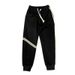 Men's Trendy Striped Sweatpants Spring Loose Fit Tapered Leg Casual Long Pants Versatile Black Youth Bottoms_viptrois.com