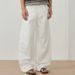 Unisex High Street White Casual Pants – Relaxed Fit, Minimalist & Versatile Straight-Leg Trousers_viptrois.com
