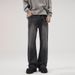 Men's Clothing Vintage American Style Bamboo Knot Flared Jeans For Men & Women | High Street Vibe Casual Pants | Black & Retro Blue | S-3XL_viptrois.com