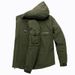 Men's Clothing Detachable Hood Windbreaker Jacket – Lightweight Waterproof & Windproof Polyester Coat For Outdoor Activities (Khaki/Black/Army Green)_viptrois.com