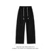 Men's Wheat Ear Pattern Thickened Casual Sweatpants Loose Straight Leg Wide Leg Flowy Heavyweight Long Pants Winter New Style_viptrois.com