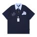 Men's Clothing American Retro Contrast Color Design Lapel Short Sleeved T Shirt Men's 2025 Summer Loose Casual Versatile Couple Tops_viptrois.com