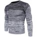 1 Autumn Crew Neck Pullover Base Knitwear Korean Style Casual Men's Youth Long Sleeve Sweater_viptrois.com