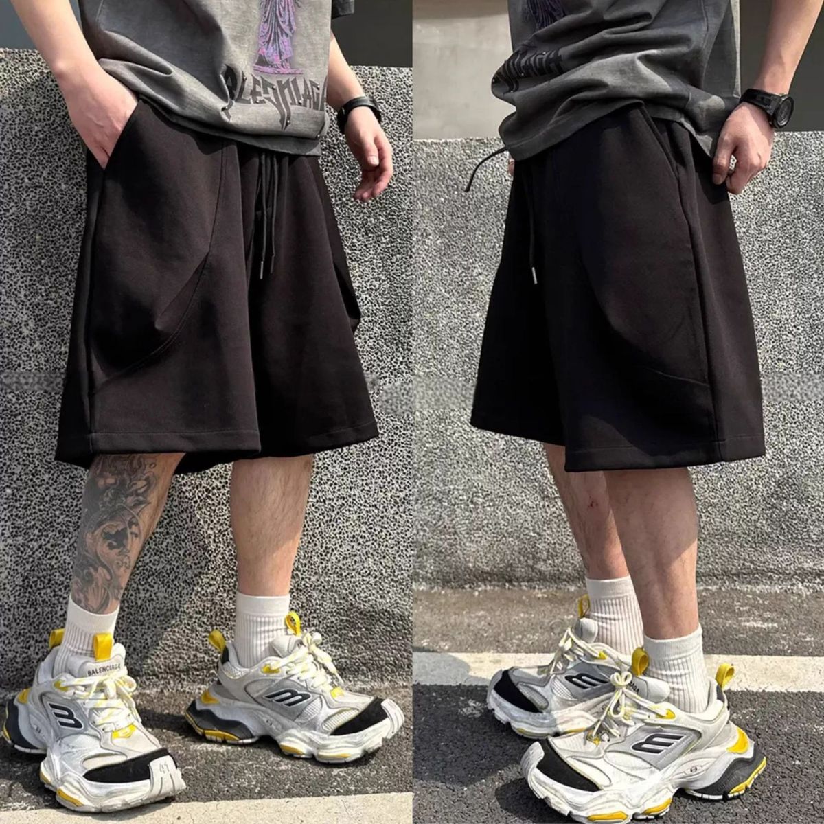 Modern Minimalist Men's Casual Shorts Versatile Loose Fit 5-Inch Inseam Athletic Style Comfort_viptrois.com
