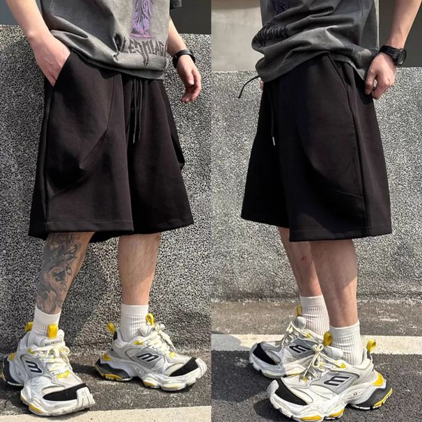 Modern Minimalist Men's Casual Shorts Versatile Loose Fit 5-Inch Inseam Athletic Style Comfort_viptrois.com