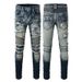 Men's Clothing Hot Brand Men's Jeans Men's Slim American Style Trendy Men's Motorcycle Men's Elastic Multi Pocket Pants_viptrois.com