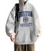 New Letter Hooded Fleece Hoodie With Trendy Temperament, Fashionable And Versatile Loose Top_viptrois.com
