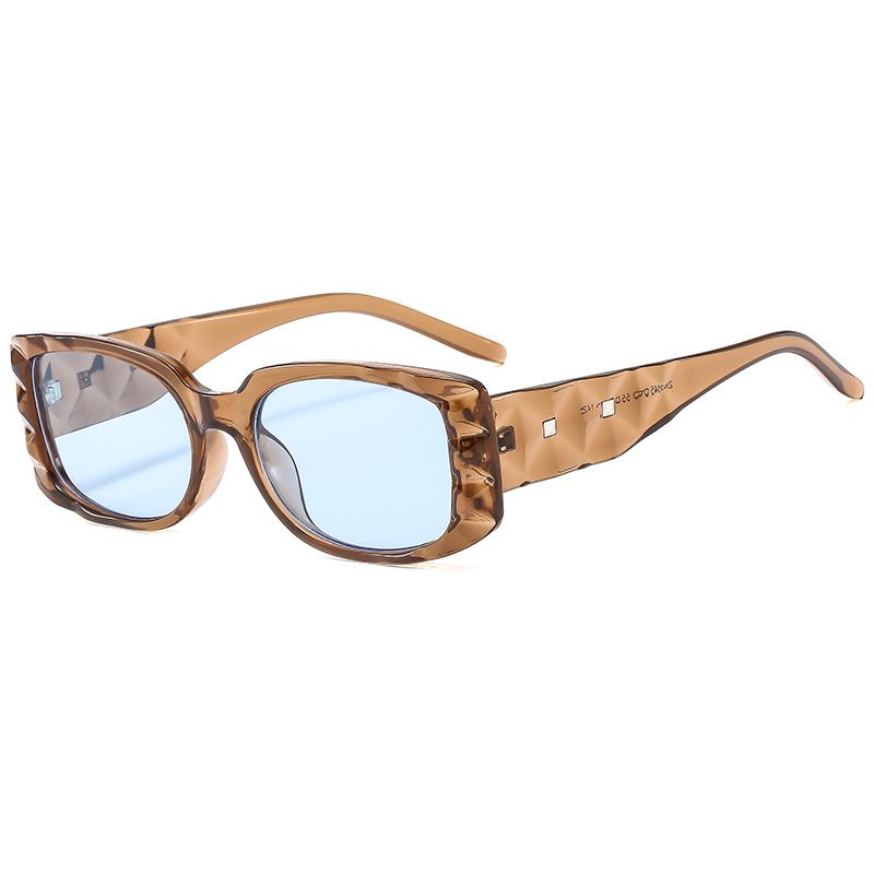 Men's Sunglasses Square Checkered Sunglasses Internet Celebrity High End Sunglasses Hot Girl Slim Exquisite Niche Glasses Trend_viptrois.com
