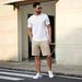 Summer Men's Knitted Waffle Shorts Breathable Casual Beach Five Point Pants Solid Color Versatile Luxury_viptrois.com