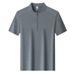 Men's Solid Color Quick Drying Half Zip Polo Shirt Short Sleeve Casual Fashionable Sporty Thin T-Shirt for Summer_viptrois.com