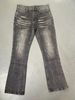 Men's Clothing High Street Washed Black Jeans Men's Straight Slim Fit Flared Cleanfit Pants_viptrois.com
