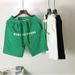 Men's Trendy American Casual Five-Point Mid-Length Shorts Elastic Waist Printed Design Thin Style_viptrois.com