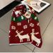 Autumn and Winter New Christmas Deer Knitted Women's Korean Edition Thickened Student Warm Wool Couple Scarf_viptrois.com