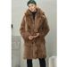 Men's Clothing Tuscan Lambskin Men's Autumn And Winter New Imitation Fox Fur Trench Coat Fur Coat Mid Length Coat Trend_viptrois.com
