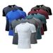 Men's Clothing Men's Pro Tights Short Sleeves Sports Running Training Clothes Basketball Fitness Clothes Quick Drying Short Sleeved T Shirt_viptrois.com