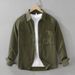 Workwear Solid Color Long Sleeved Shirt Men's Casual Versatile Artistic Loose Top Jacket_viptrois.com