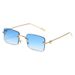 Women's Frameless Small Sunglasses - Fashion Trimmed, UV400 Protection, Trendy Style_viptrois.com