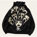 Street Dark Ins Hoodie Patchwork 3D Heavy Industry Printing Loose Pullover Sweater Jacket European And American Style Loose Type_viptrois.com