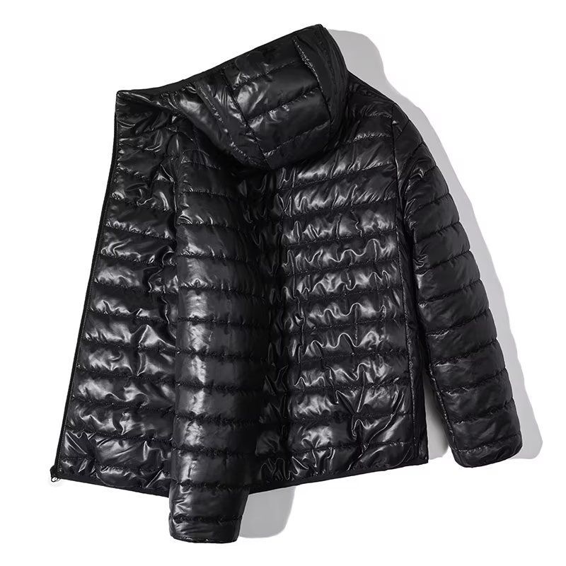 Men's Slim-Fit Stand Collar Lightweight Puffer Jacket – Poly-Cotton Blend, 6 Versatile Colors ( Side Pockets, Wrinkle-Resistant)_viptrois.com
