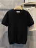 Men's Clothing Knitted Short Sleeved T Shirt Men's Summer Thin Ice Silk Half Sleeved Sweater Men's White Inner Wear Single Bottoming Top_viptrois.com