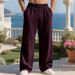 Men's Heavyweight Hip-Hop Pants – Jacquard Textured Straight Leg, Non-Iron Polyester (S-XXXL, Black/Navy/Khaki/Gray)_viptrois.com