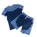 Men's Summer Two Piece Suit High End Sports Casual Short Sleeved Set Cotton Fashionable_viptrois.com