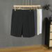Men's Ice Silk Trousers Casual Suit Shorts Thin Loose Pants Trendy Outerwear Five Point Pants Summer Wear_viptrois.com