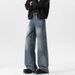 Men's & Women's Vintage High Street Jeans – Relaxed Wide-Leg Denim Pants With Cat Whisker Wash_viptrois.com