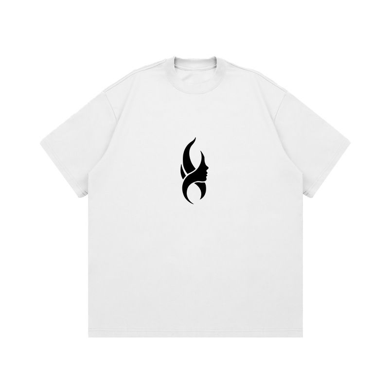 Original American Street Heavy-duty Small Neckline Simple Printed Short-sleeved Summer Men's And Women's Loose Trend Bottoming Shirt_viptrois.com