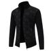 Men's Clothing Knitted Sweater Men's Korean-Style Knit Cardigan – Winter-Ready Stand Collar Sweater With Ribbed Hem (4 Classic Colors, Sizes M-4XL)_viptrois.com