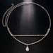 Fashion water drop pendant double-layer waist chain rhinestone inlaid simple sexy metal Body chain female Body chain_viptrois.com