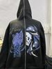 Fashion Cardigan Hoodie Streetwear Gothic Style Sweatshirt Full Zip Harajuku Jacket Unisex_viptrois.com
