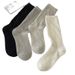 Chic Diamond Knit Mesh Crew Socks – Breathable Cotton & Seamless Design – Elegant Solid Colors – Stackable & Versatile – Fall Fashion Essential_viptrois.com