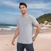Men's Clothing Casual Slim Breathable Men's Short Sleeved T Shirt Men's Muscle Henry Shirt Men's T Shirt_viptrois.com