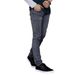 Men's Slim Fit Stretch Jeans Skinny Trousers Mid-Rise Waist Lightweight Summer Denim Distressed Wash_viptrois.com