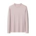 Pure Cotton Long Sleeve 230g Round Neck Base Layer For Men Versatile Solid Color Men's T-Shirt With Embroidered Logo_viptrois.com