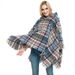 Unisex Cloak Spring and Autumn winter bristle over check with hood cape_viptrois.com