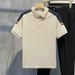 Men’s Summer Polo Shirt – Relaxed Fit, Striped & Embroidered, Lightweight & Breathable (M-5XL, Black/White/Khaki/Green)_viptrois.com