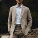 Casual Men's Casual Light Business Style Jacket Fashion Lapel Suit Jacket Trousers Suit_viptrois.com