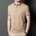 Men's Middle-aged Stretch Non-pilling Summer Loose Short Sleeve Non-iron Slim Fit Turn-down Collar Polo Shirt High_viptrois.com