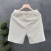 Men's Clothing Diagonal Striped Shorts Casual Pants Loose Sports Shorts Summer Breathable Outer Wear Beach Pants_viptrois.com