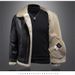 Men's Winter Biker Jacket - Faux Leather & Fleece Lined Windproof Coat With Zipper Closure (Black, Sizes M-5XL)_viptrois.com