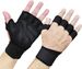 Sale Leather Thickened Silicone Cycling Fitness Weightlifting Half-Finger Gloves With Wrist Guard_viptrois.com