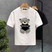 Little Bear Embroidered Short Sleeved For Youth Handsome Round Neck T-shirt 2025 Summer New Men's Cartoon Half Sleeves_viptrois.com