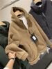 Heavy 620g! Basic Double-sided Fleece Hooded Couple Jacket_viptrois.com