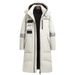 Men's Clothing Winter Long Down Coat Knee-Length Extreme Cold Weather Parka With 600FP White Duck Feather, Windproof Thickened Hooded Jacket_viptrois.com