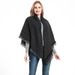 Unisex Thickened shawl for women with pimples and flowers pure black square scarf_viptrois.com